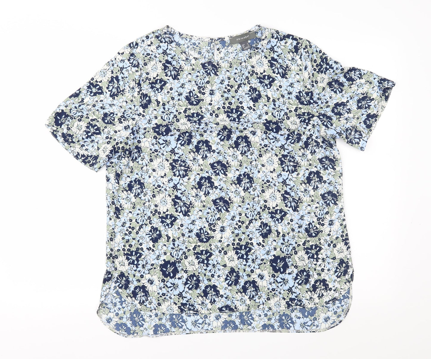 Primark Womens Blue Floral  Basic Blouse Size 12