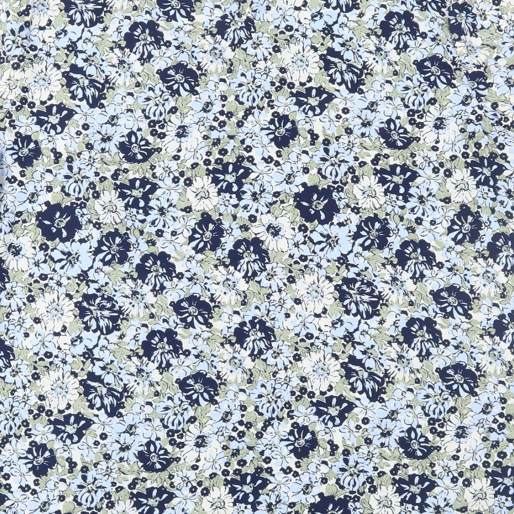 Primark Womens Blue Floral  Basic Blouse Size 12