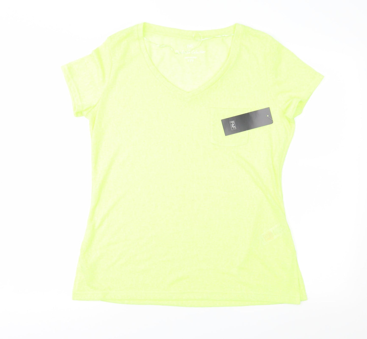 F&F Womens Green  Jersey Basic T-Shirt Size 12