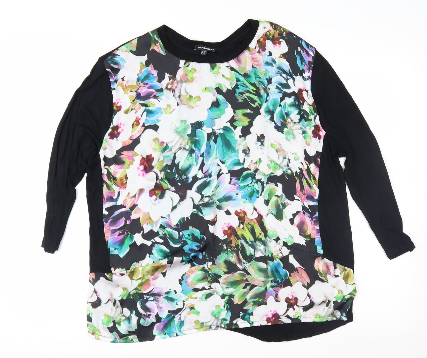 Womens UK Size 10 Warehouse Multicoloured Basic Blouse