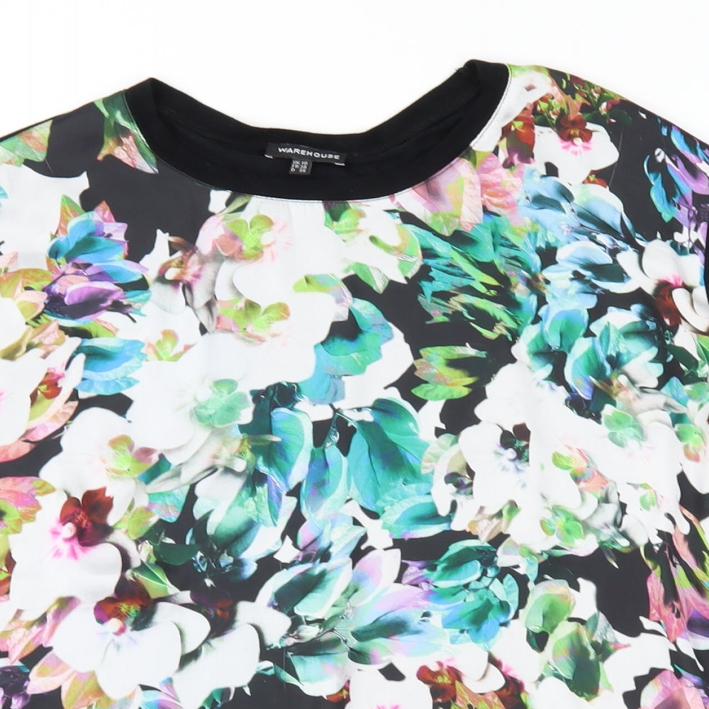 Womens UK Size 10 Warehouse Multicoloured Basic Blouse