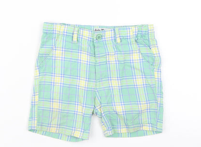 Baby Mayaral Boys Green Plaid  Cropped Trousers Size 18 Months