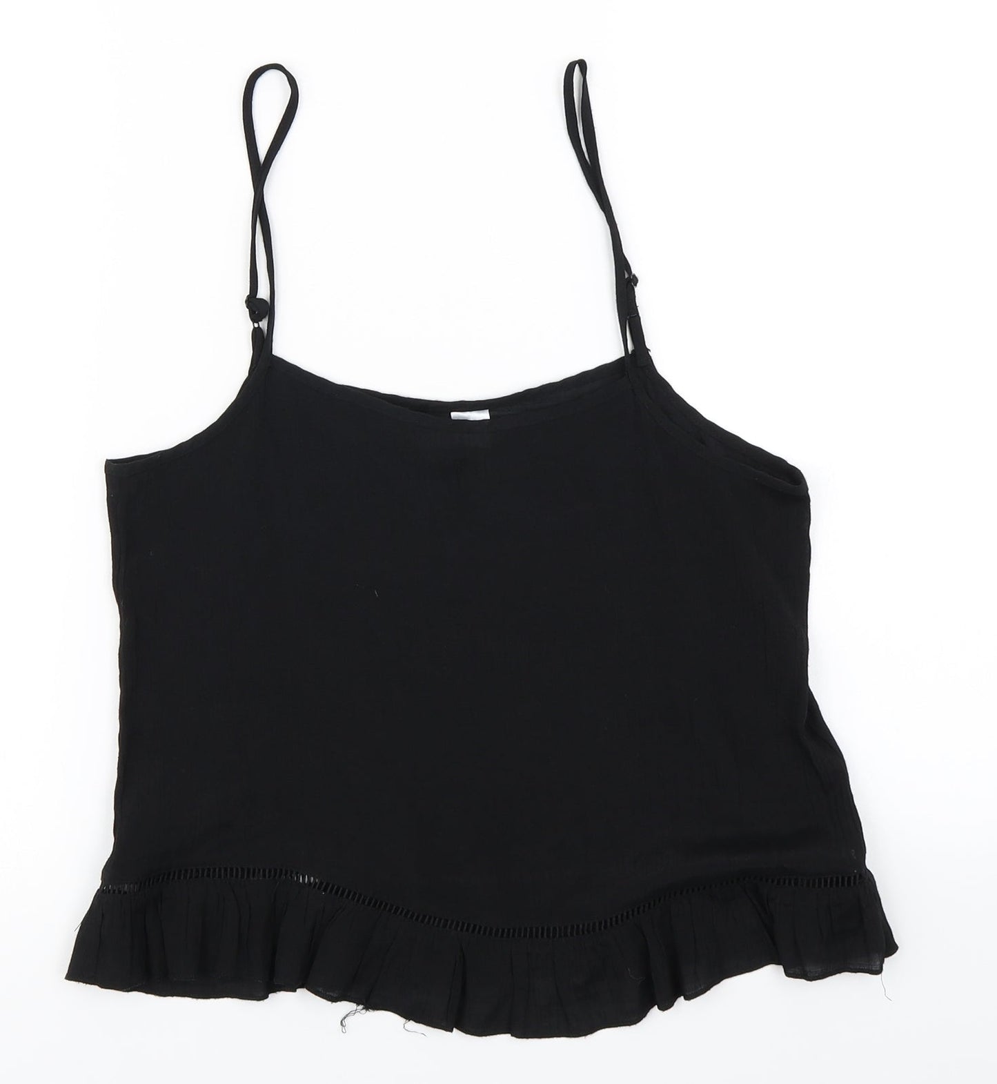Womens UK Size 10 Divided Black Camisole Blouse