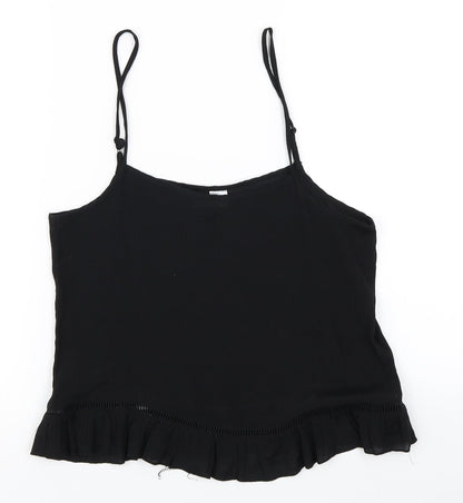 Womens UK Size 10 Divided Black Camisole Blouse