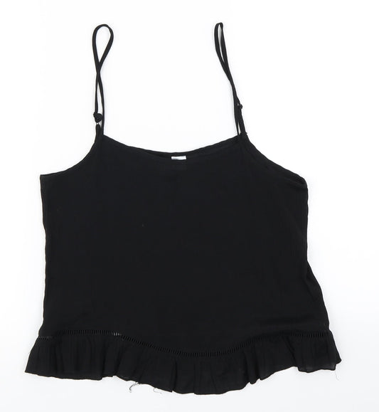 Womens UK Size 10 Divided Black Camisole Blouse