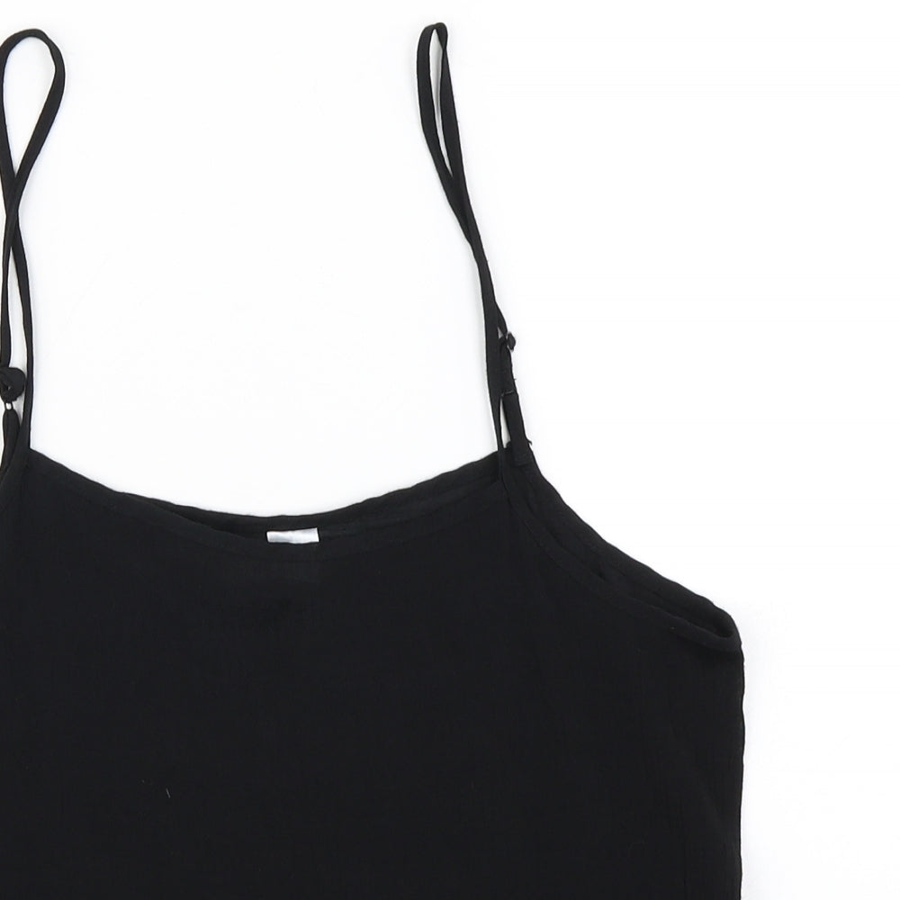 Womens UK Size 10 Divided Black Camisole Blouse