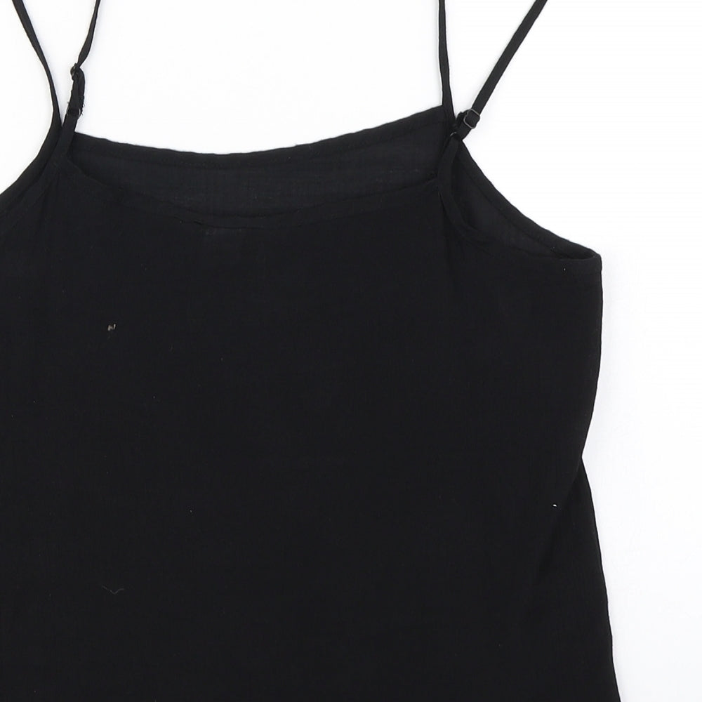 Womens UK Size 10 Divided Black Camisole Blouse