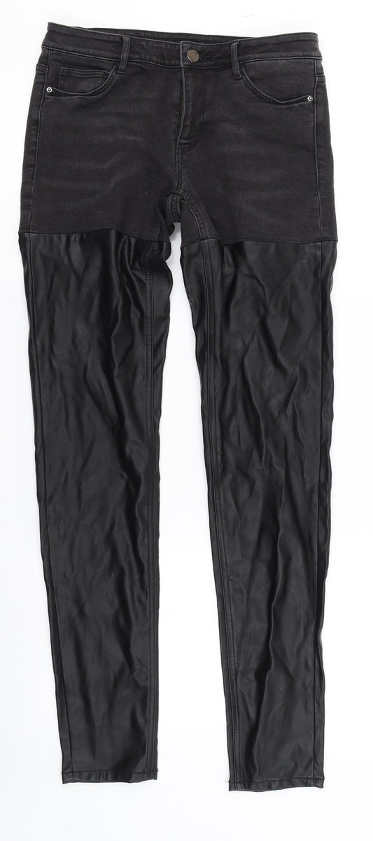 Womens UK Size 10 H&M Regular Fit Skinny Black Jeans