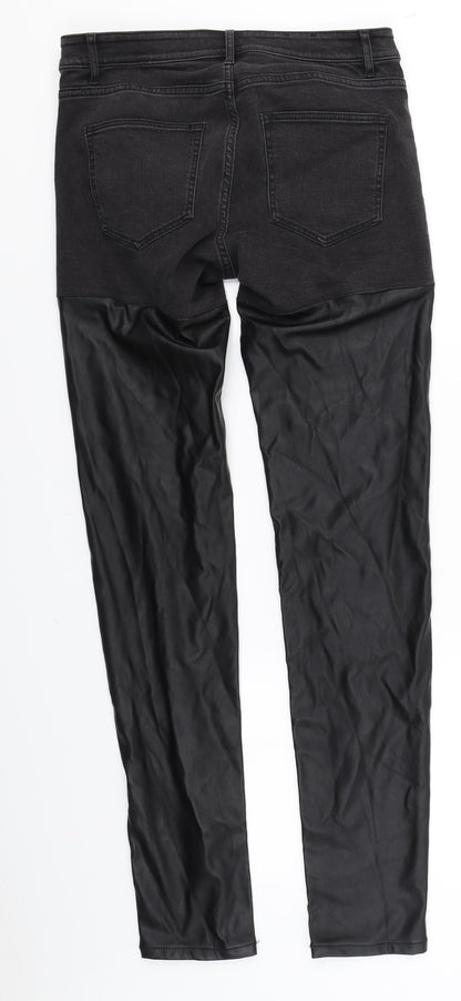 Womens UK Size 10 H&M Regular Fit Skinny Black Jeans