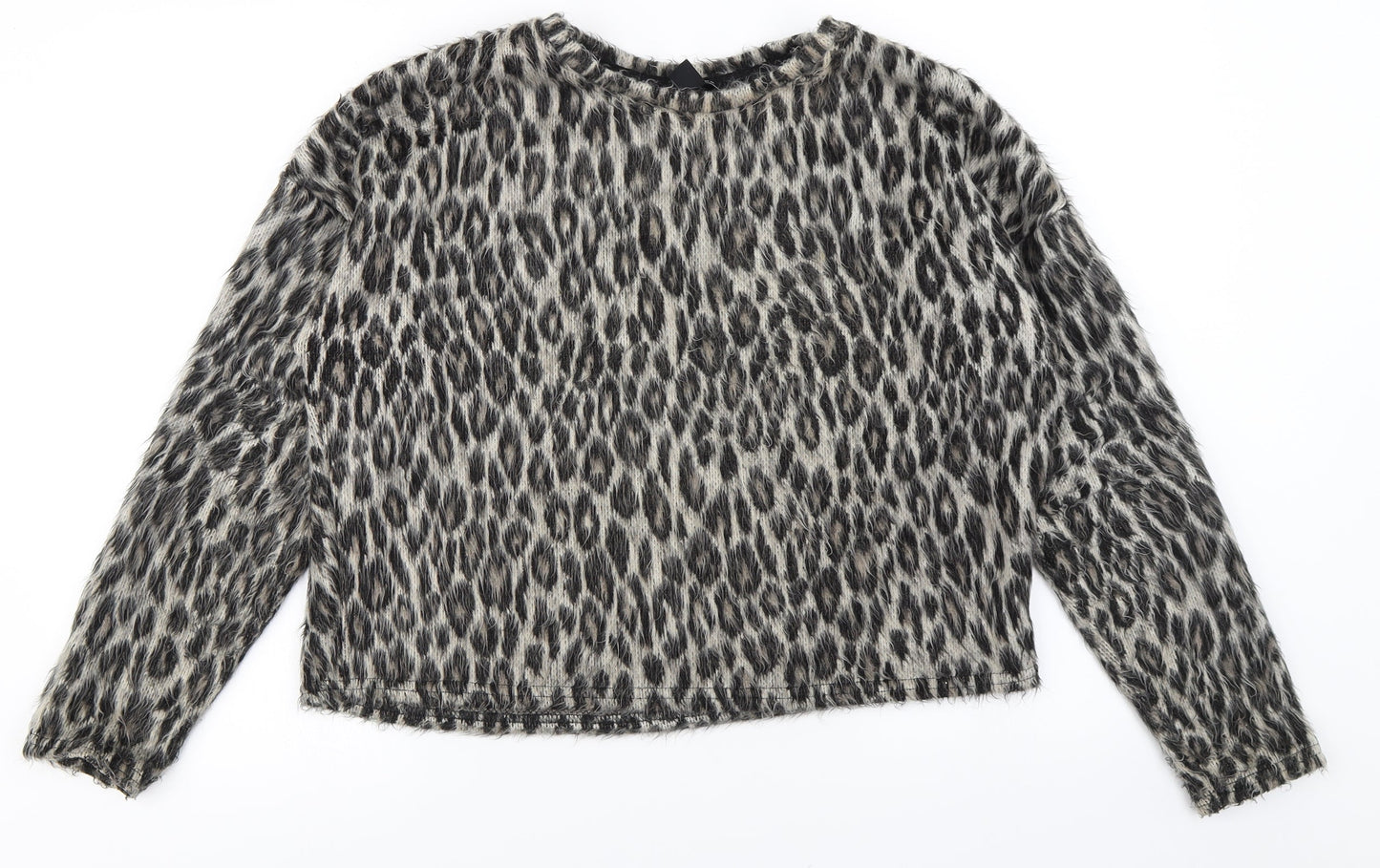 New Look Womens Brown Animal Print  Pullover Jumper Size M