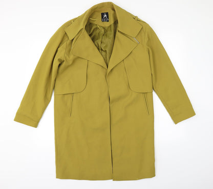 Primark Womens Yellow   Pea Coat Coat Size 6  - Edge to Edge
