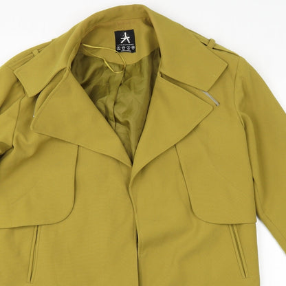 Primark Womens Yellow   Pea Coat Coat Size 6  - Edge to Edge