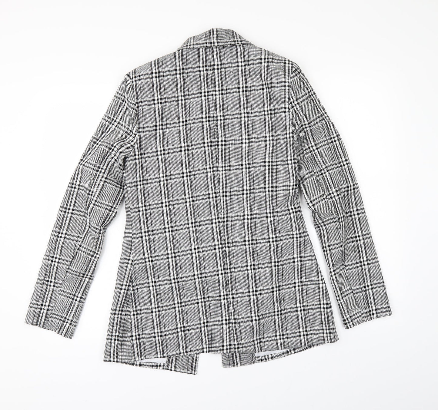 Missguided Womens Black Check  Jacket    - Edge to Edge
