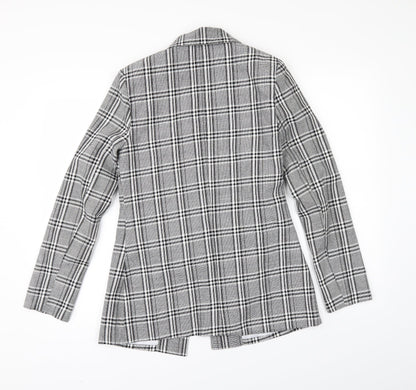 Missguided Womens Black Check  Jacket    - Edge to Edge