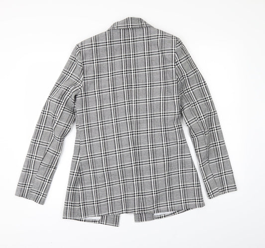 Missguided Womens Black Check  Jacket    - Edge to Edge