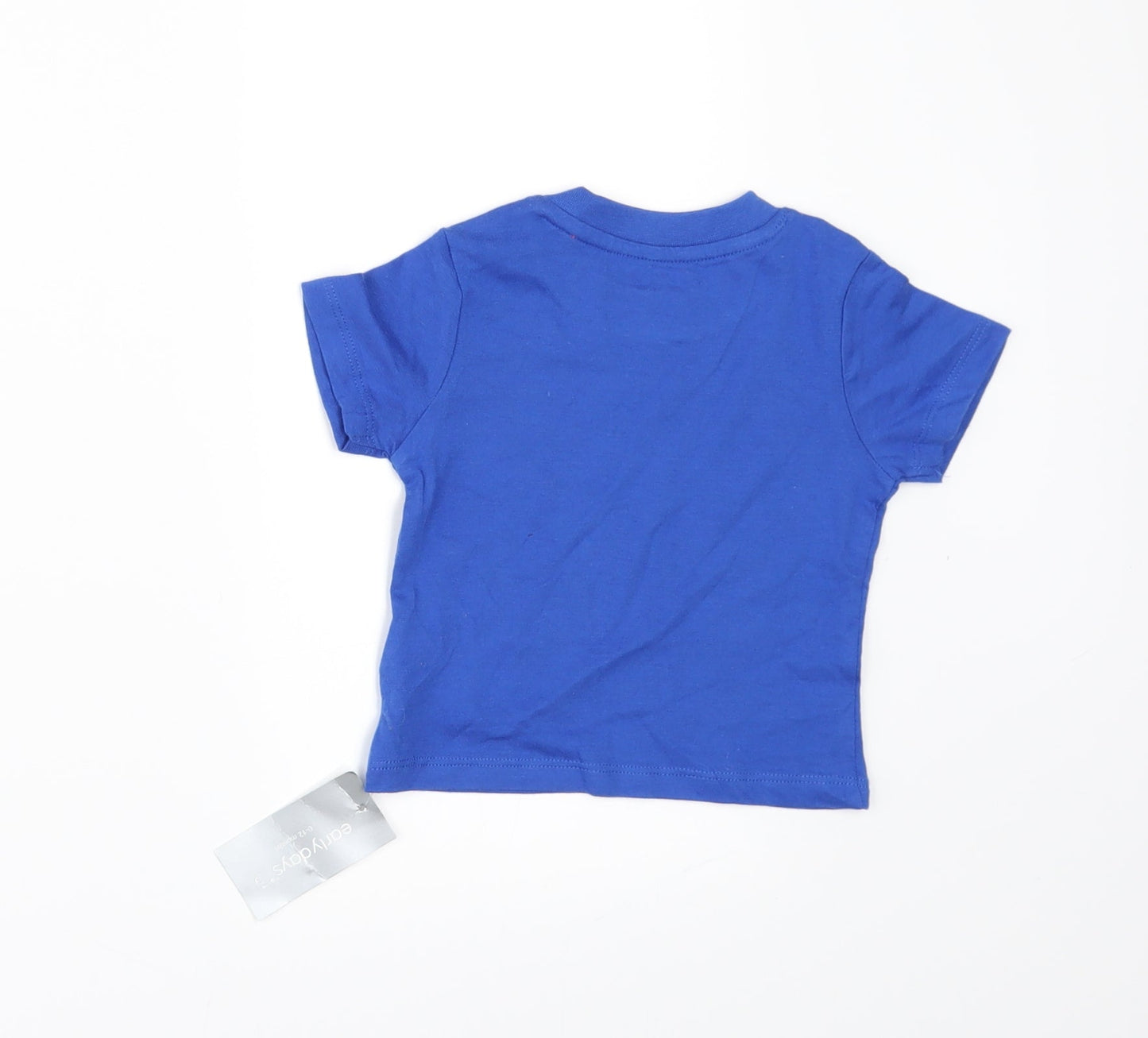 Primark Baby Blue   Basic T-Shirt Size 6-9 Months  - California