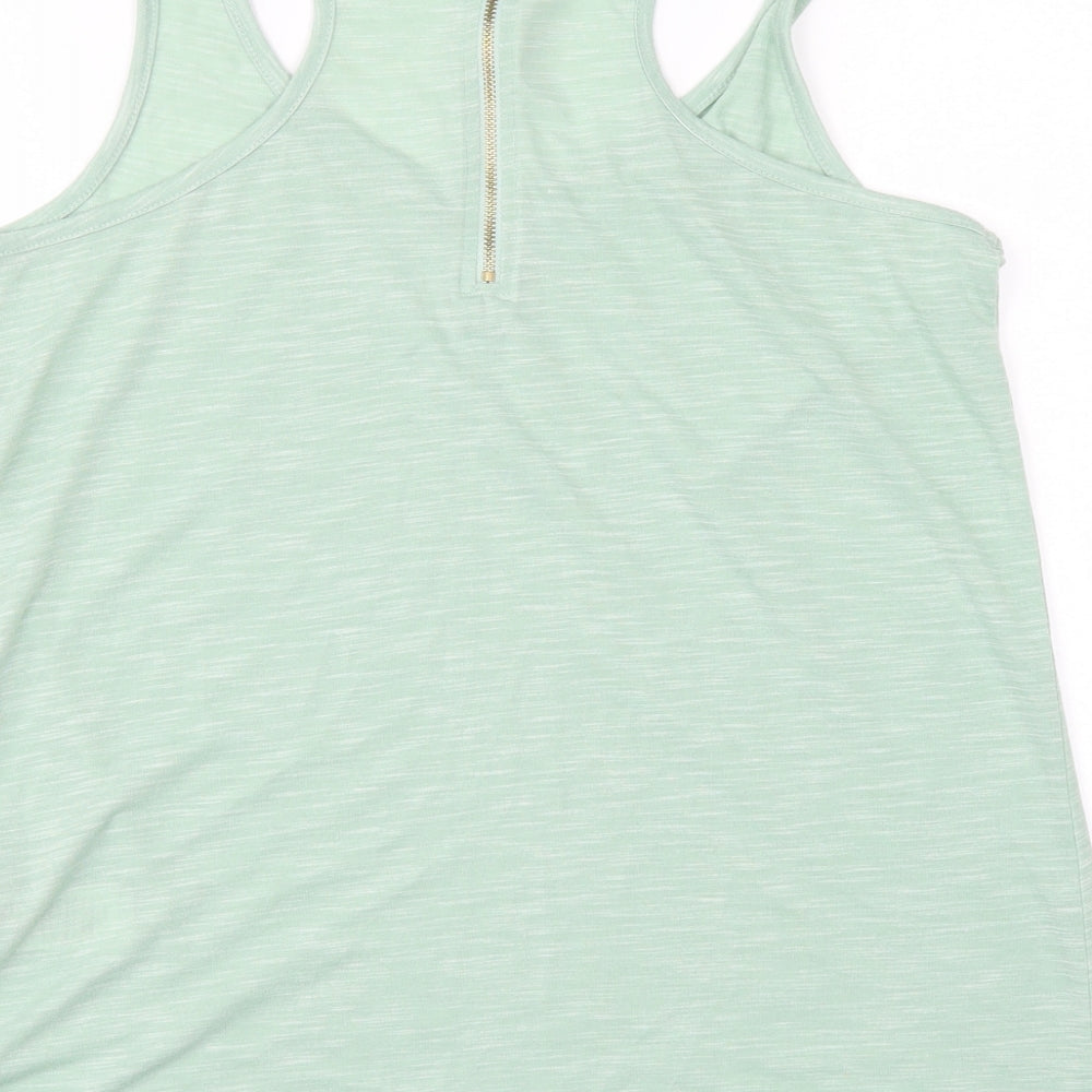 Womens UK Size 14 New Look Green Basic T-Shirt