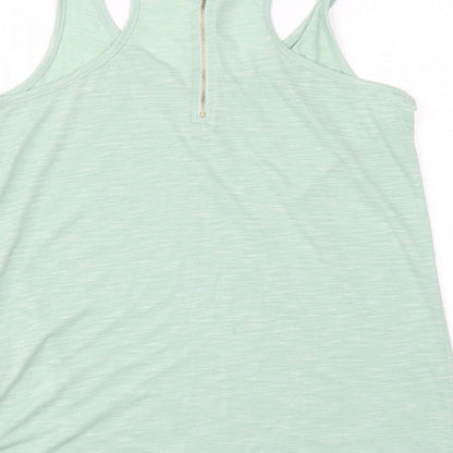Womens UK Size 14 New Look Green Basic T-Shirt
