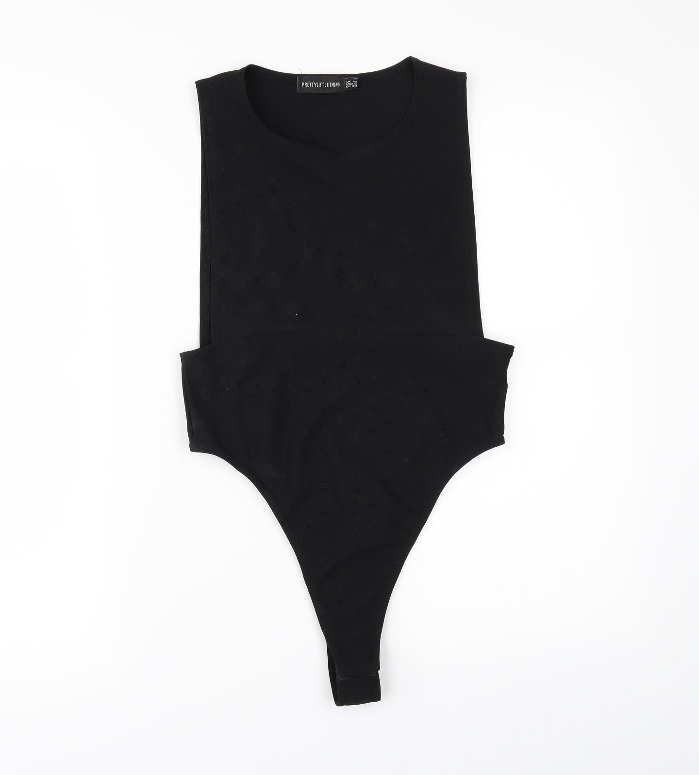 PRETTYLITTLETHING Womens Black   Bodysuit One-Piece Size 10