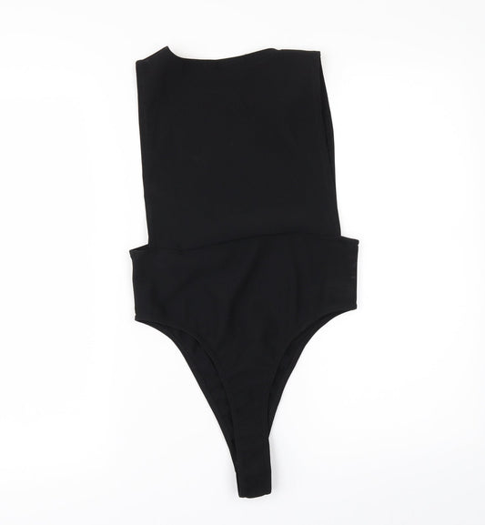 PRETTYLITTLETHING Womens Black   Bodysuit One-Piece Size 10