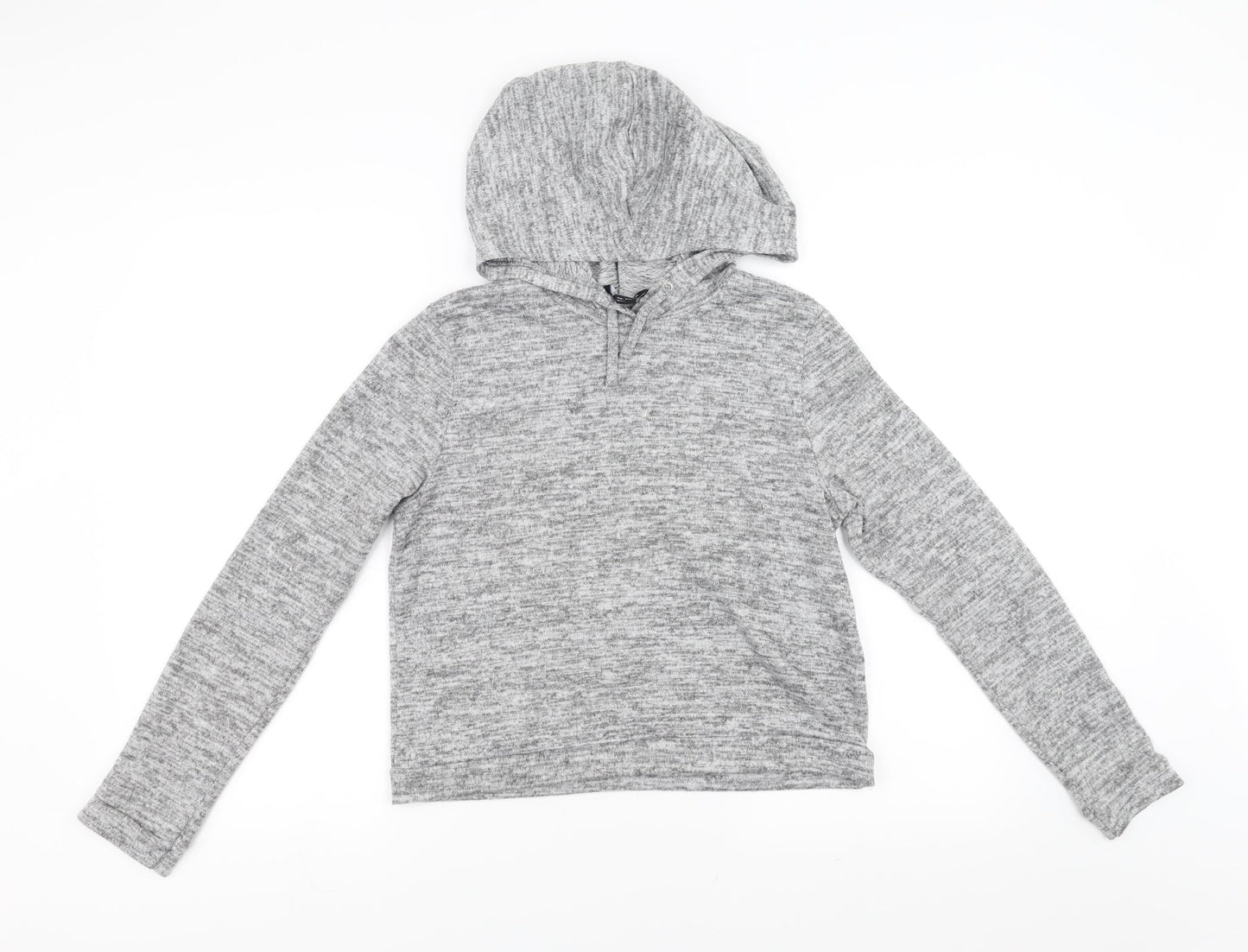 New Look Girls Grey   Pullover Hoodie Size 12-13 Years  - cropped