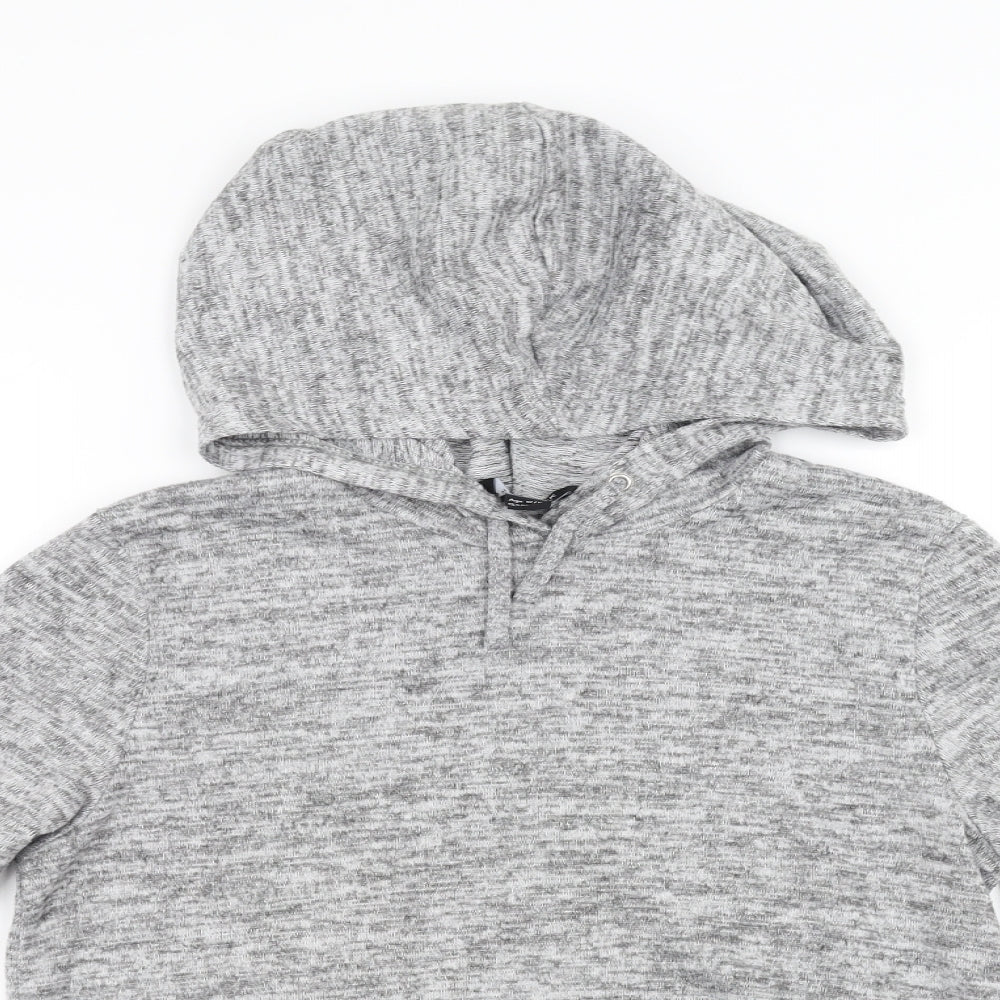 New Look Girls Grey   Pullover Hoodie Size 12-13 Years  - cropped
