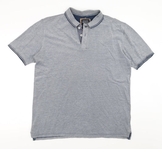 Boston Crew Mens Blue    Polo Size L