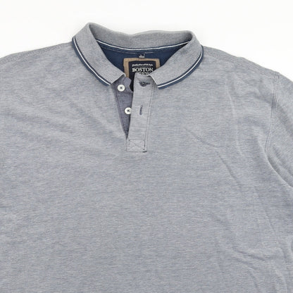 Boston Crew Mens Blue    Polo Size L