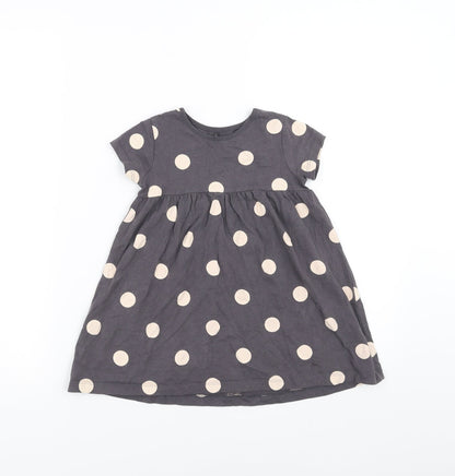 George Girls Purple Polka Dot  T-Shirt Dress  Size 18-24 Months