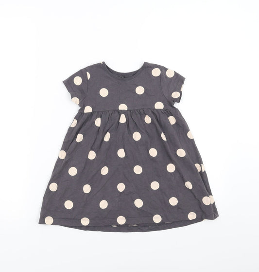 George Girls Purple Polka Dot  T-Shirt Dress  Size 18-24 Months