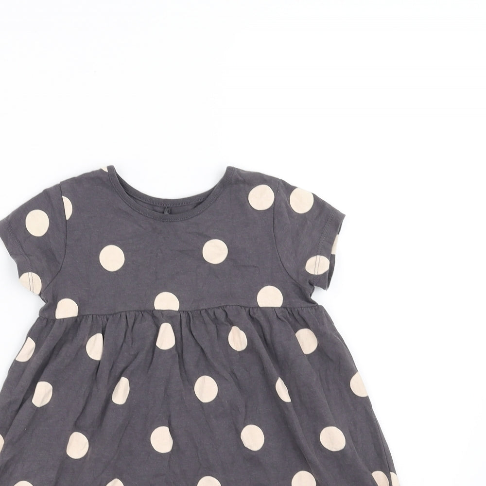George Girls Purple Polka Dot  T-Shirt Dress  Size 18-24 Months