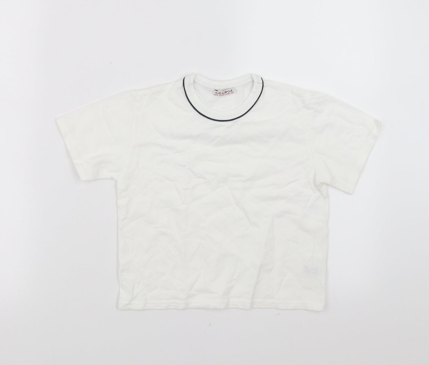 George Boys White   Basic T-Shirt Size 3-4 Years