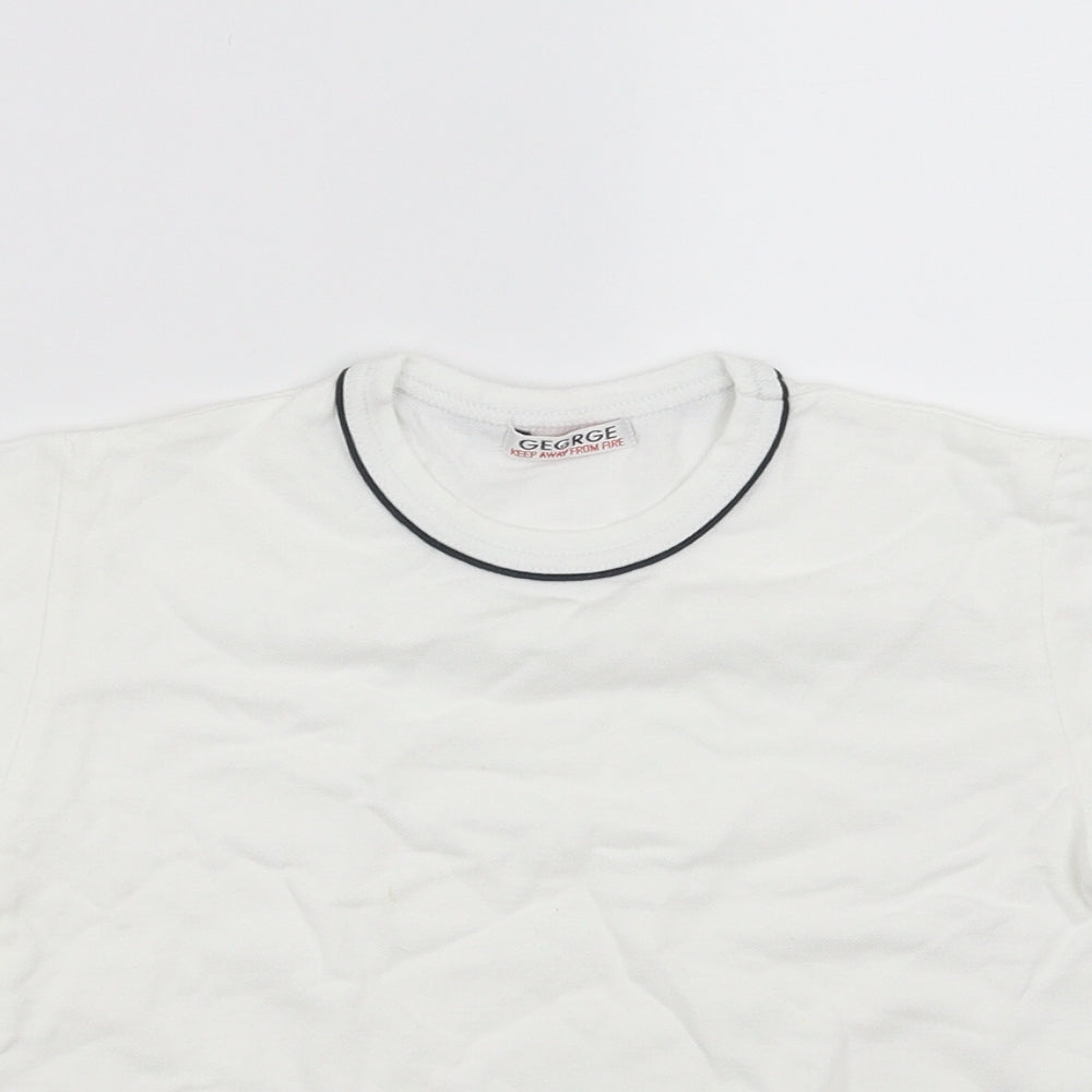 George Boys White   Basic T-Shirt Size 3-4 Years