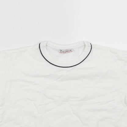 George Boys White   Basic T-Shirt Size 3-4 Years