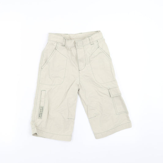 NEXT Boys Beige   Cargo Trousers Size 7 Years - cropped