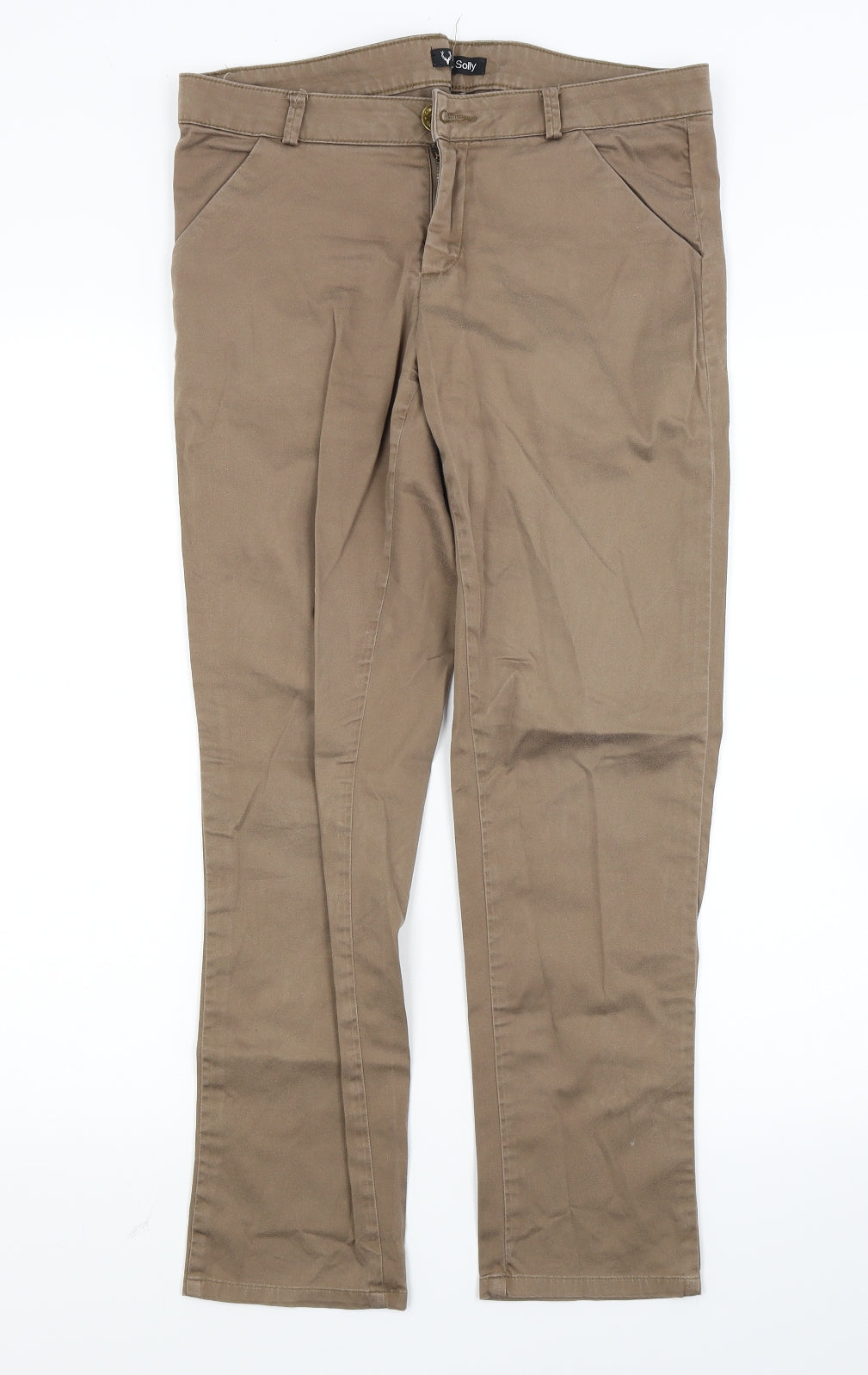 Allen Solly Womens Brown   Trousers  Size 10 L24 in