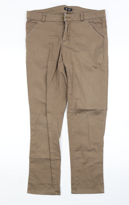 Allen Solly Womens Brown   Trousers  Size 10 L24 in