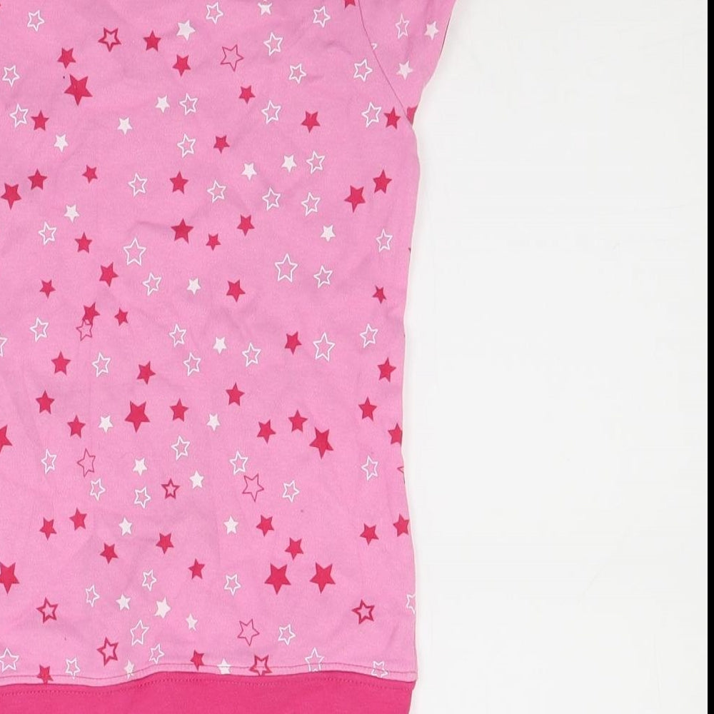 EA Girls Pink  Jersey Basic T-Shirt Size 6-7 Years  - Stars