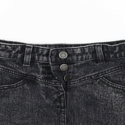 NEXT Girls Black  Denim Mini Skirt Size 7 Years