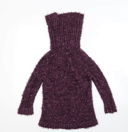 Fabrizio Womens Purple  Knit Pullover Jumper Size M