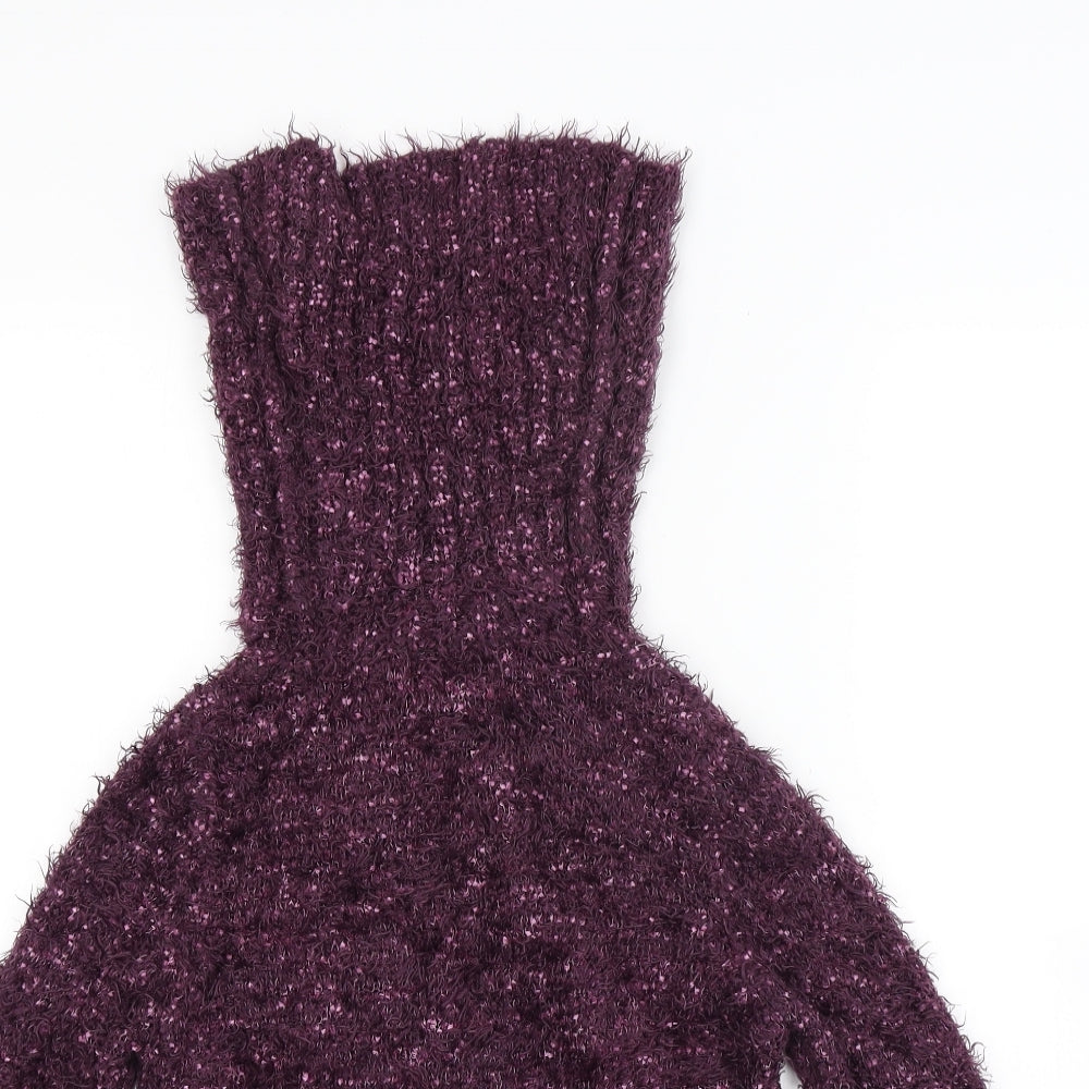 Fabrizio Womens Purple  Knit Pullover Jumper Size M
