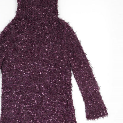 Fabrizio Womens Purple  Knit Pullover Jumper Size M