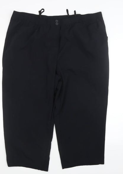 Trevira Womens Black   Trousers  Size 28 L22 in