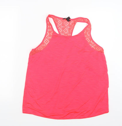 Womens UK Size L New Look Pink Basic Tank