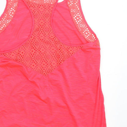 Womens UK Size L New Look Pink Basic Tank