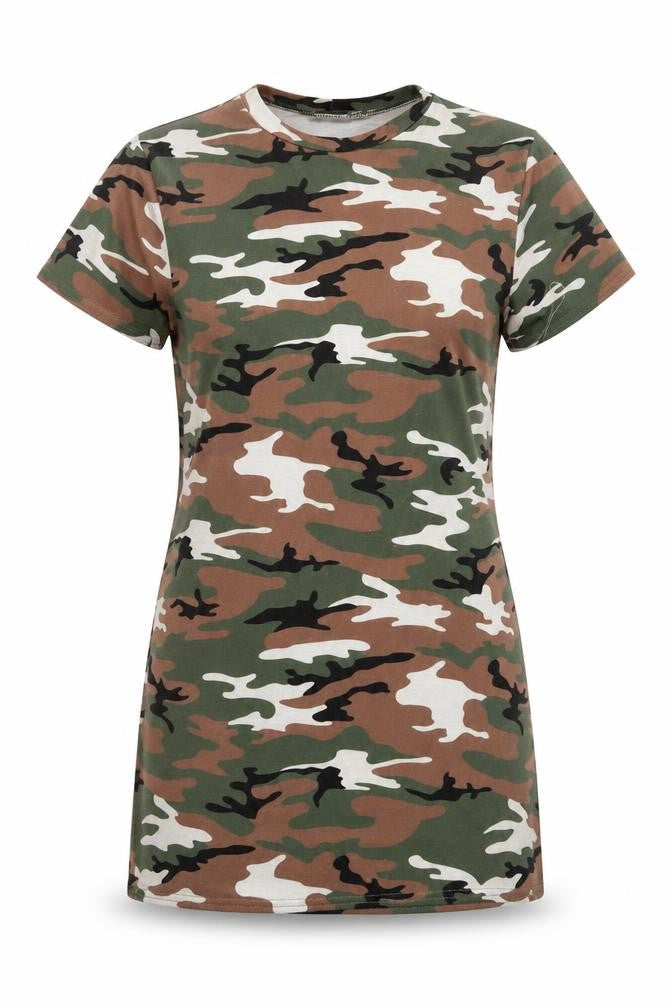 PRETTYLITTLETHING Womens Green Camouflage  Mini  Size 6