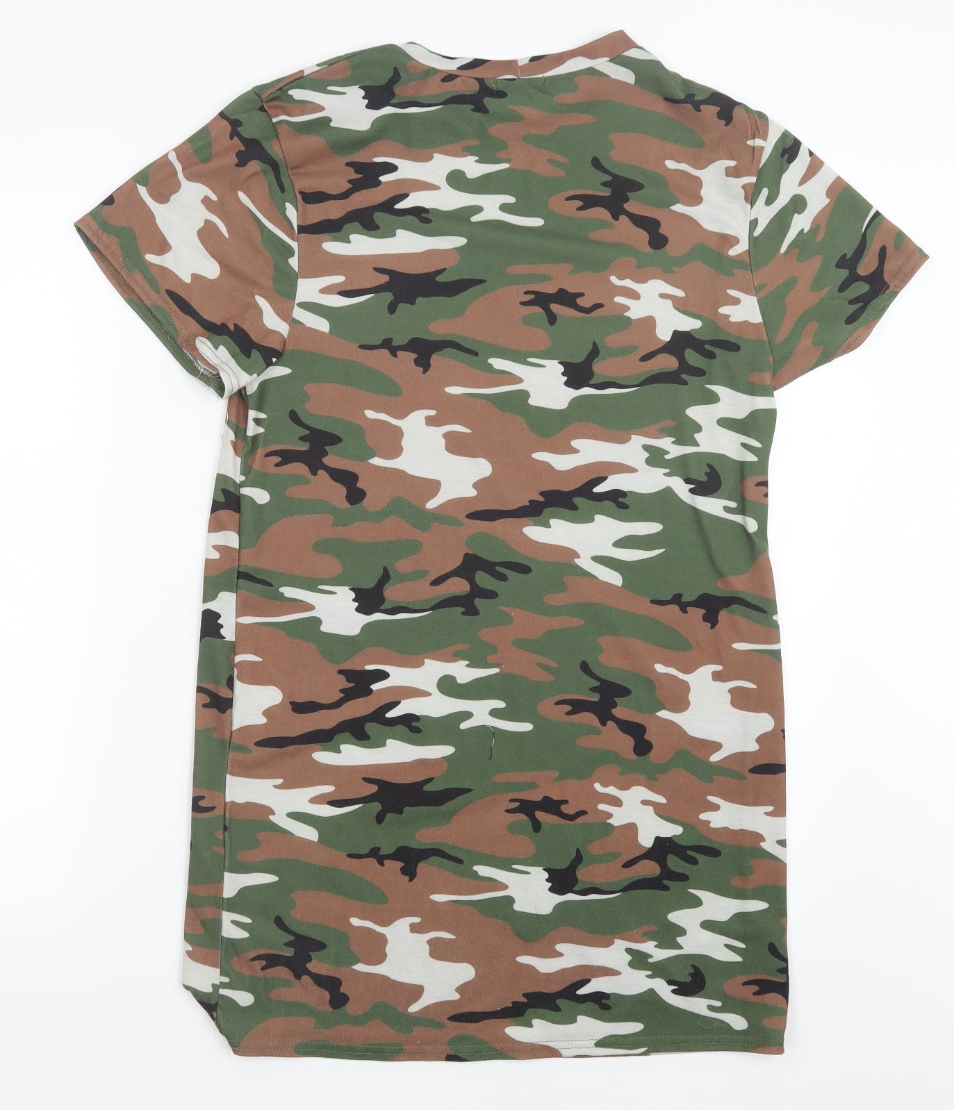 PRETTYLITTLETHING Womens Green Camouflage  Mini  Size 6