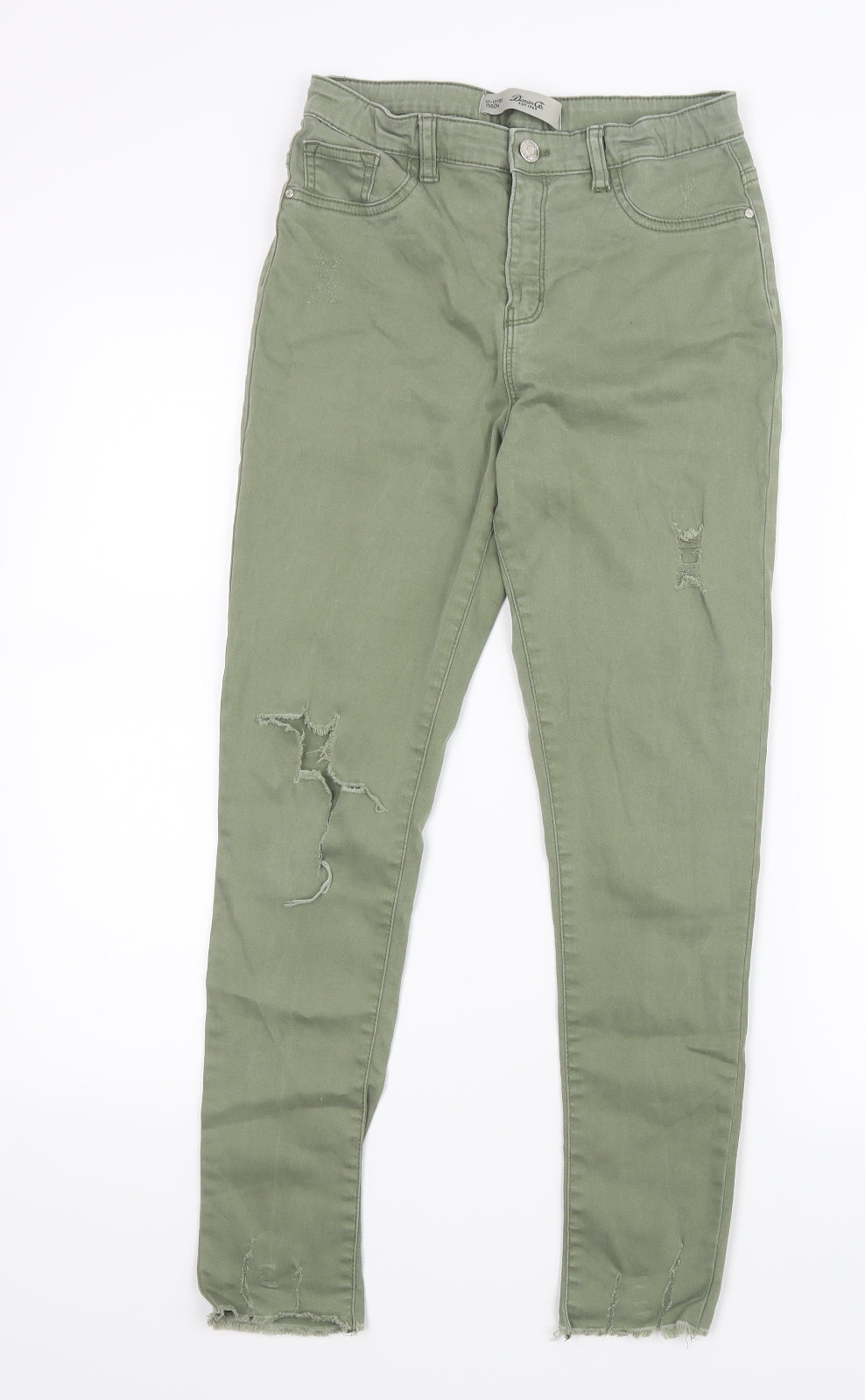 Denim Co. Girls Green  Denim Straight Jeans Size 12-13 Years