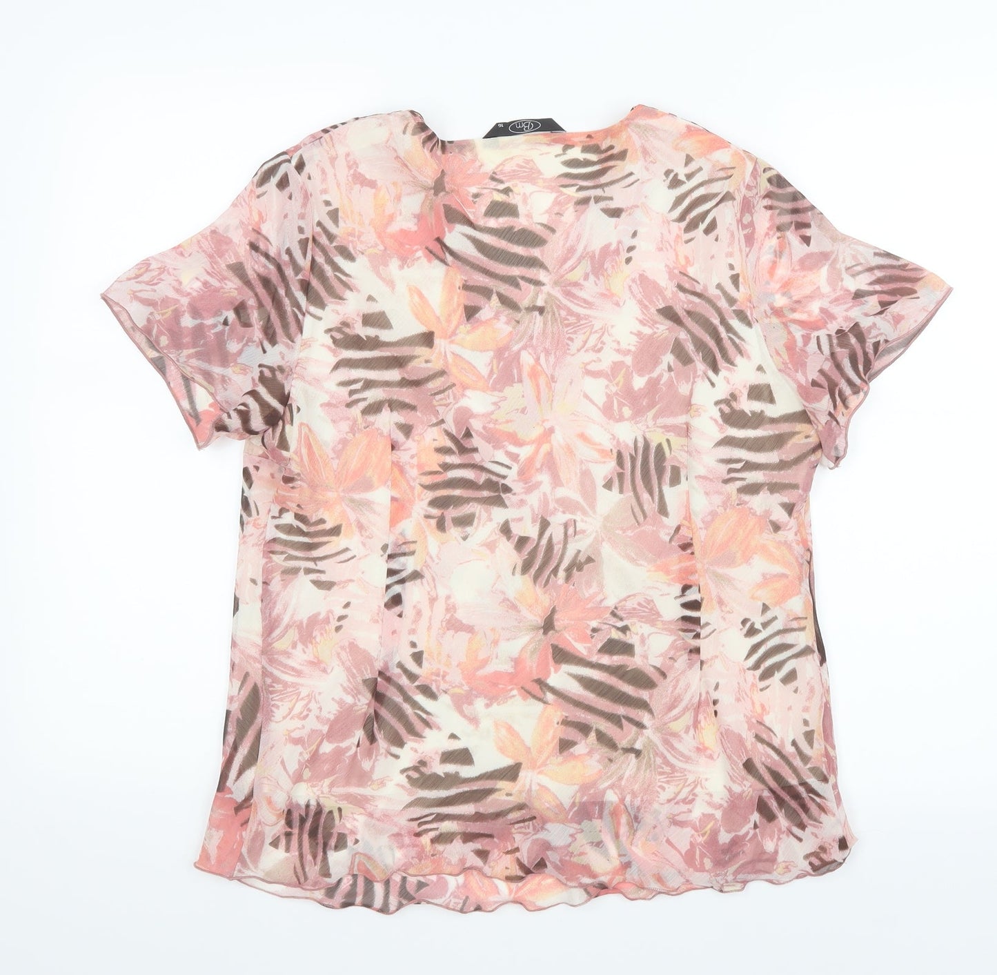 Womens UK Size 16 BM Pink Basic Blouse