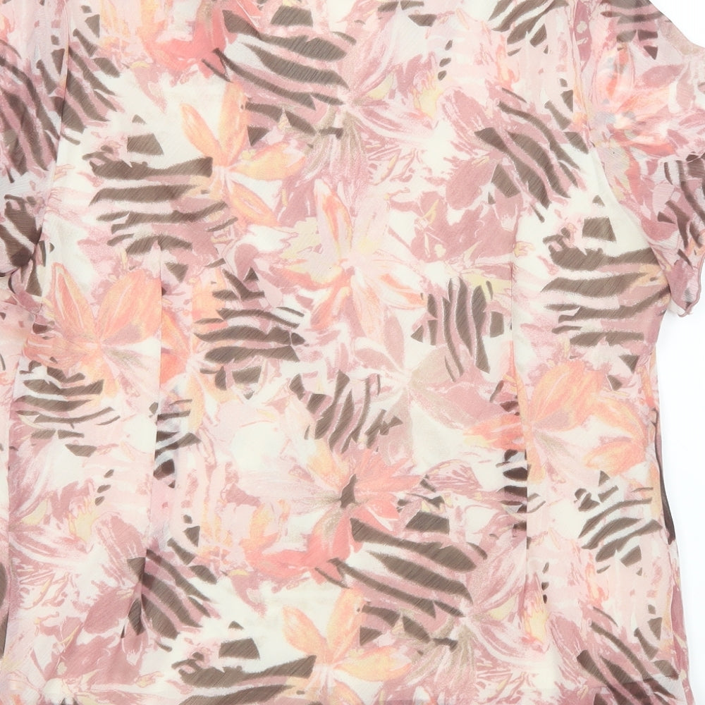 Womens UK Size 16 BM Pink Basic Blouse